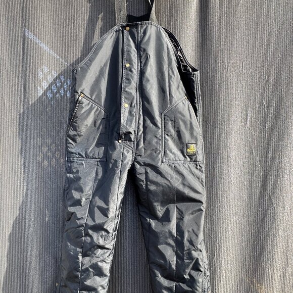 RefrigiWear Bib Overalls 0385R Insulated Puffer Cold Protection XL Black - 1187 - Picture 1 of 9